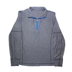 lululemon athletica Gray Sweater with Blue Accent